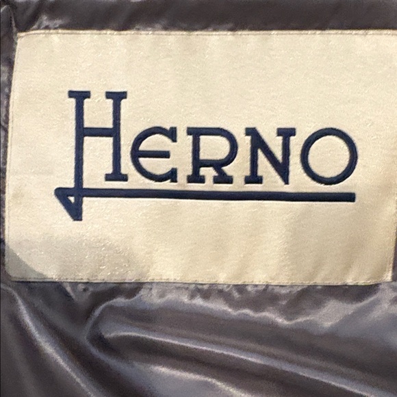 Herno Gray Puffer Jacket with Fur Trim - Picture 6 of 7